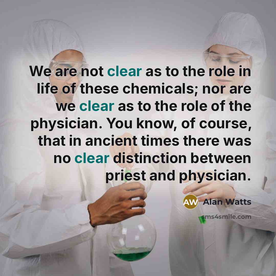“We are not clear as to the role in life…” quote by Alan Watts