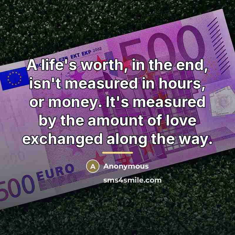 “A life's worth, in the end, isn't measured in hours,…” quote by Anonymous