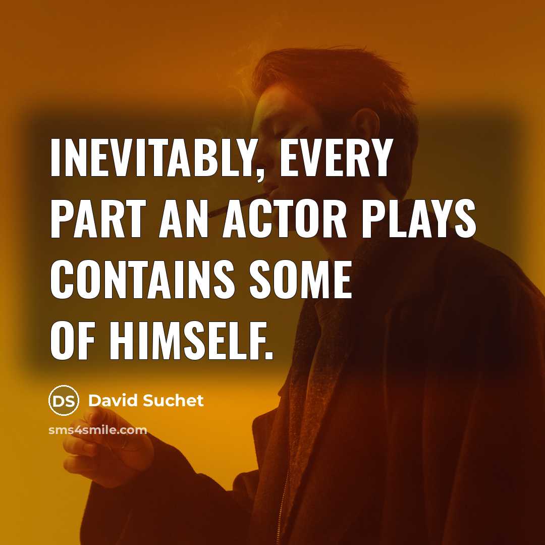 “Inevitably, every part an actor plays contains some of himself.…” quote by David Suchet