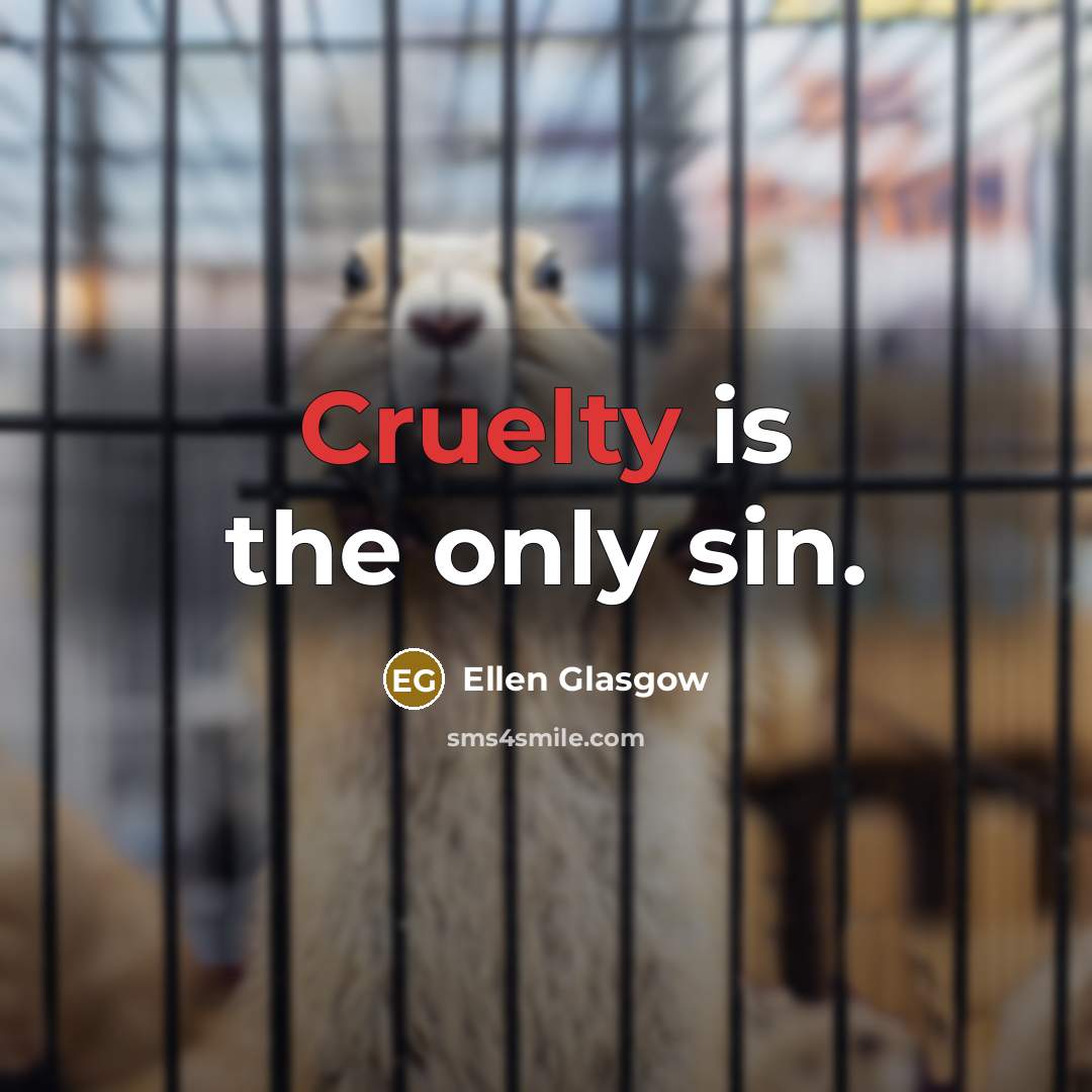 “Cruelty is the only sin.…” quote by Ellen Glasgow