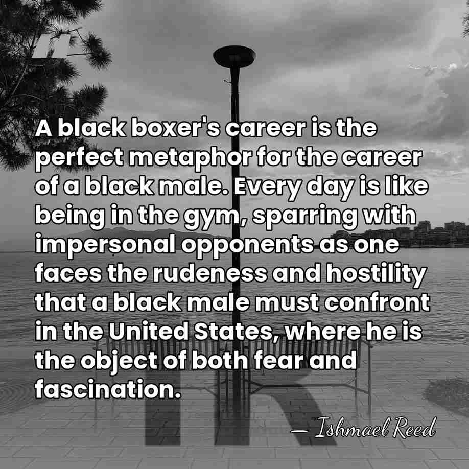A black boxer's career is the perfect metaphor for the career of&hellip; - Ishmael Reed