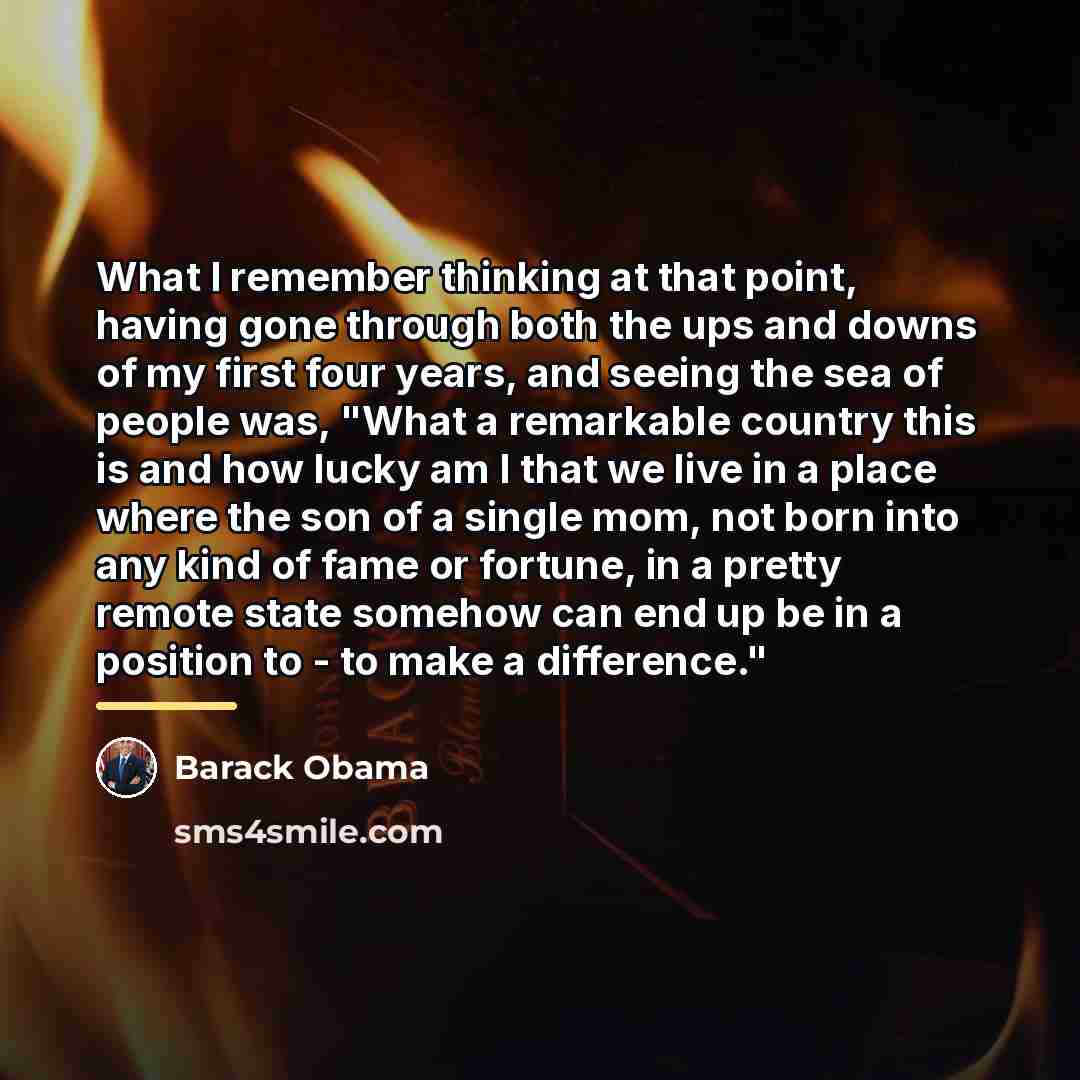 “What I remember thinking at that point, having gone through…” quote by Barack Obama
