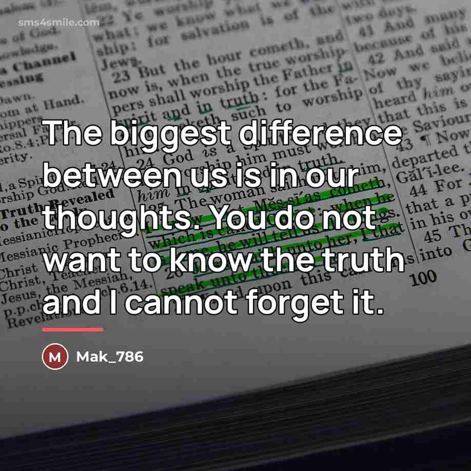 “The biggest difference between us is in our thoughts. You…” quote by Mak_786
