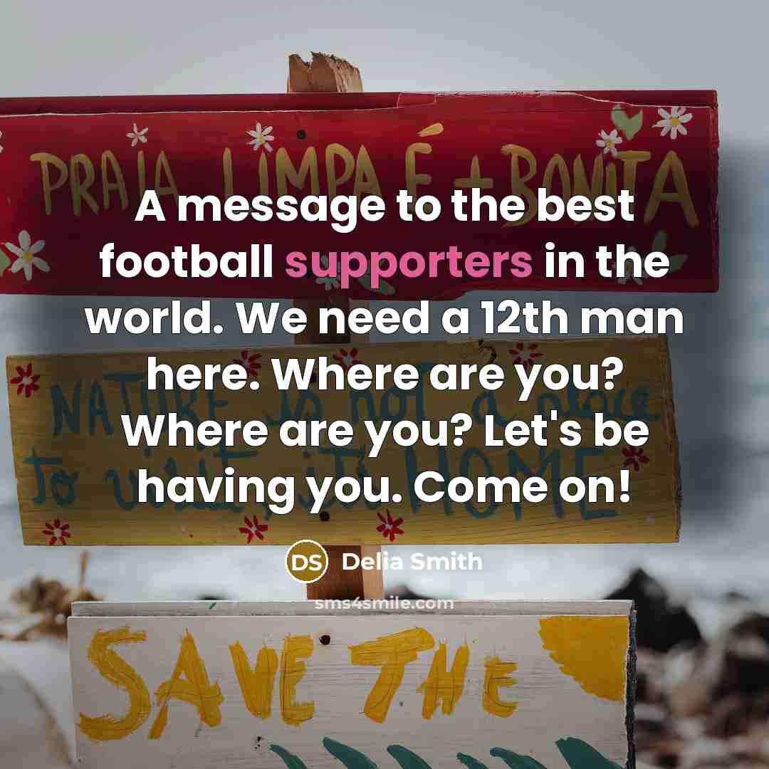 “A message to the best football supporters in the world.…” quote by Delia Smith