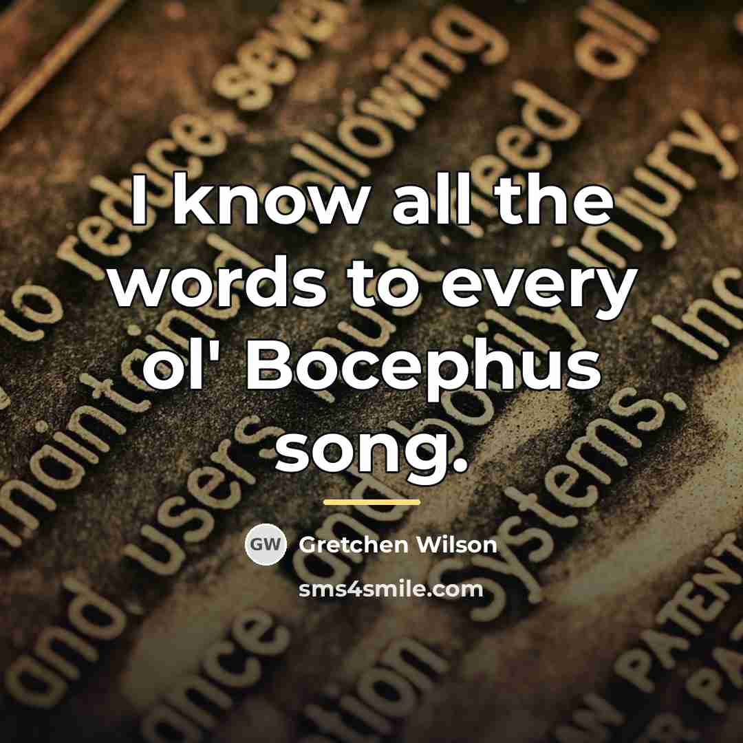 “I know all the words to every ol' Bocephus song.…” quote by Gretchen Wilson