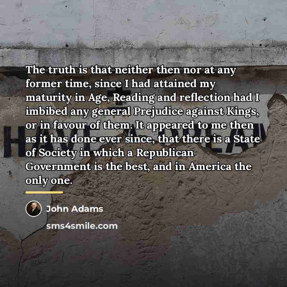 “The truth is that neither then nor at any former…” quote by John Adams