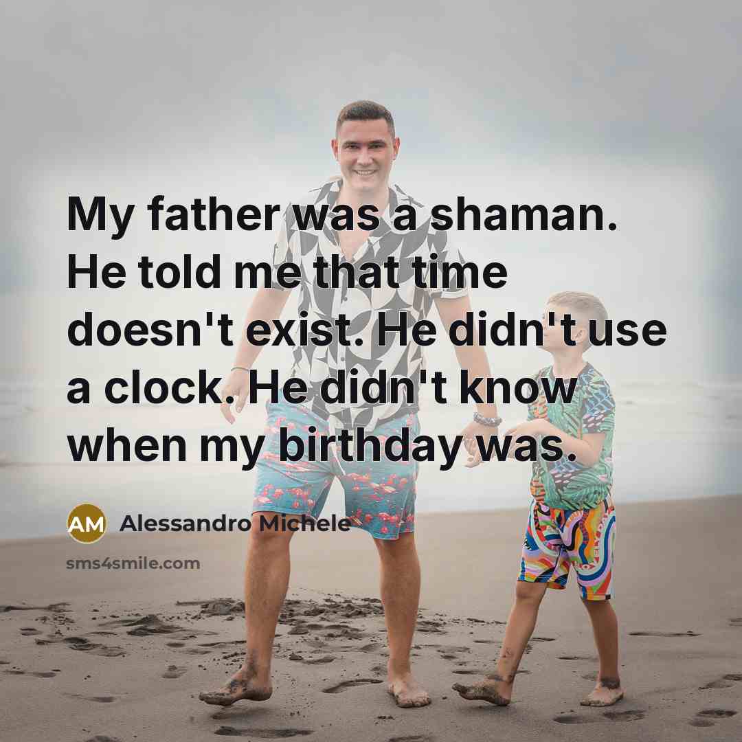 “My father was a shaman. He told me that time…” quote by Alessandro Michele