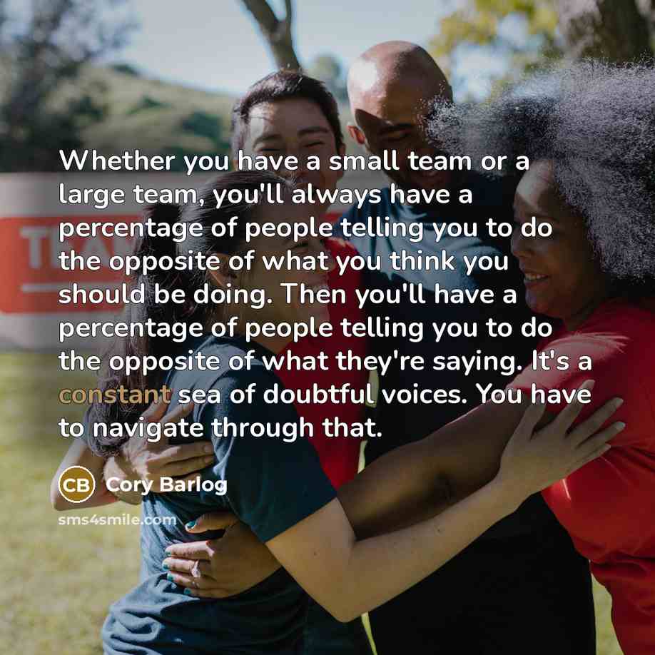 “Whether you have a small team or a large team,…” quote by Cory Barlog