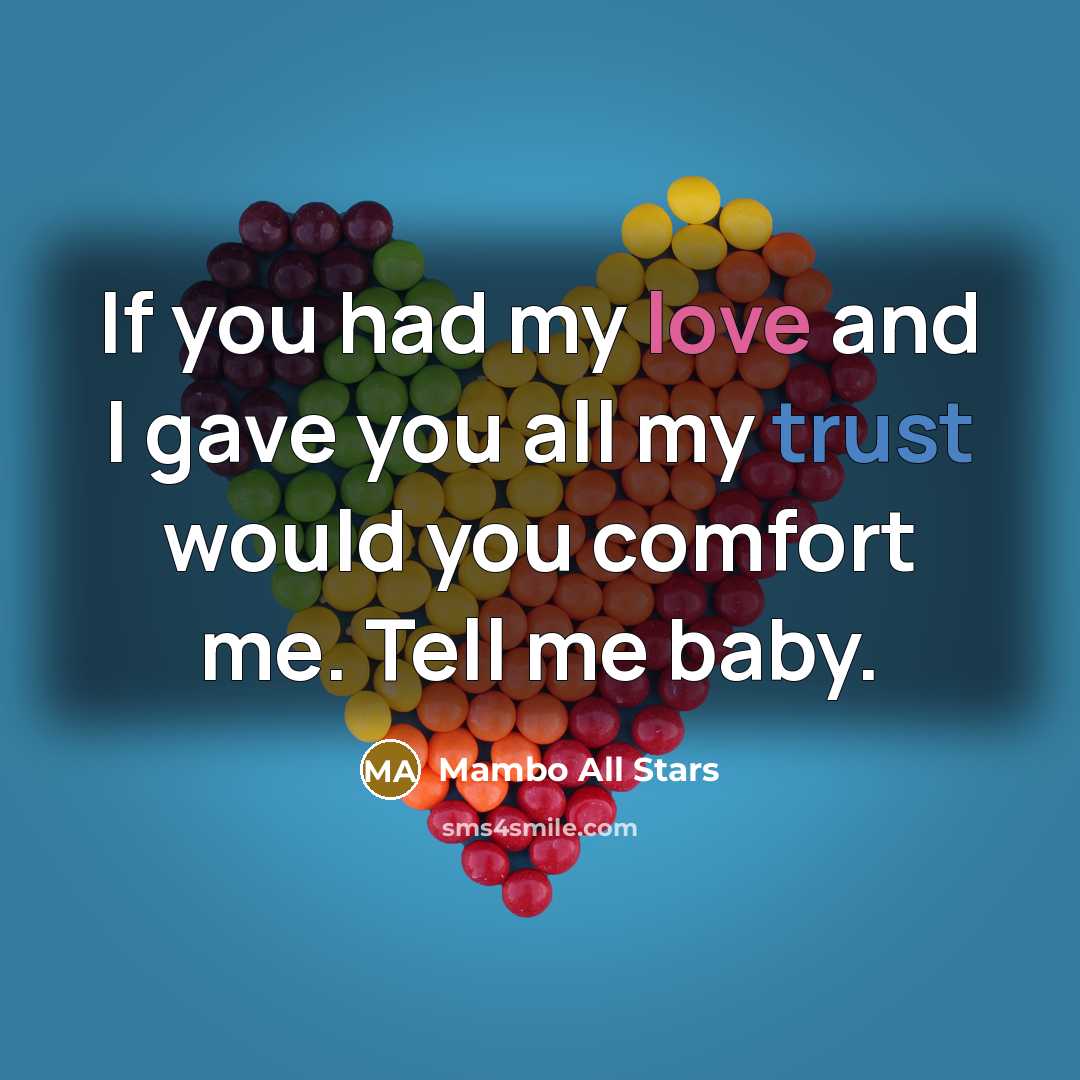 “If you had my love and I gave you all…” quote by Mambo All Stars