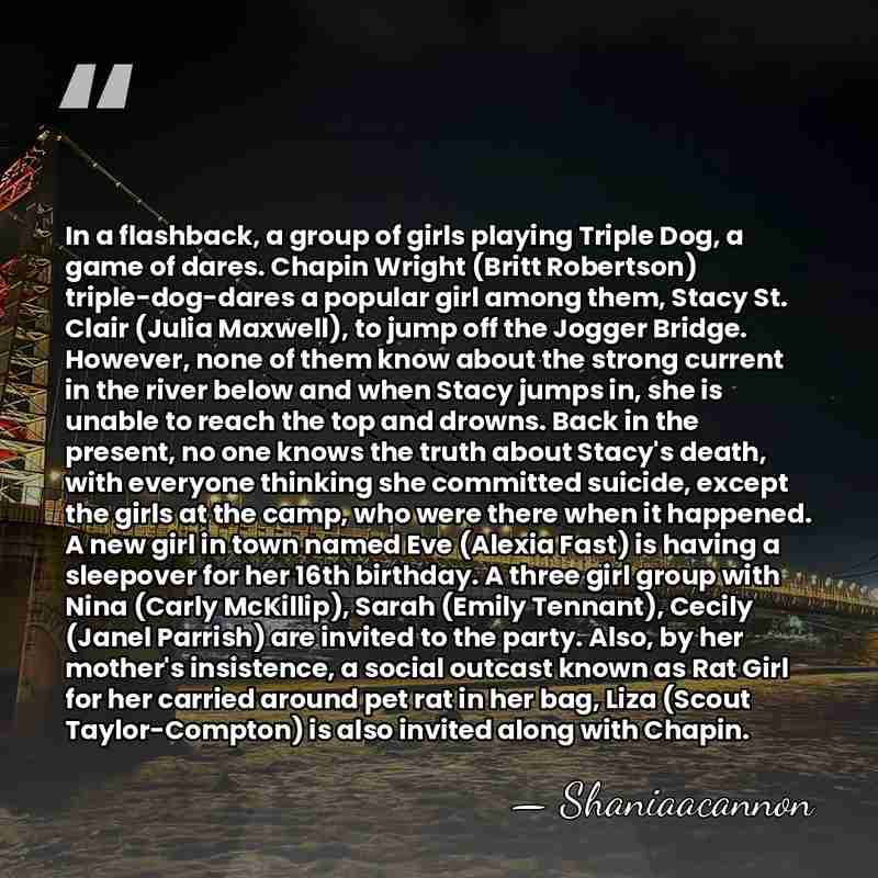 In a flashback, a group of girls playing Triple Dog, a game&hellip; - Shaniaacannon