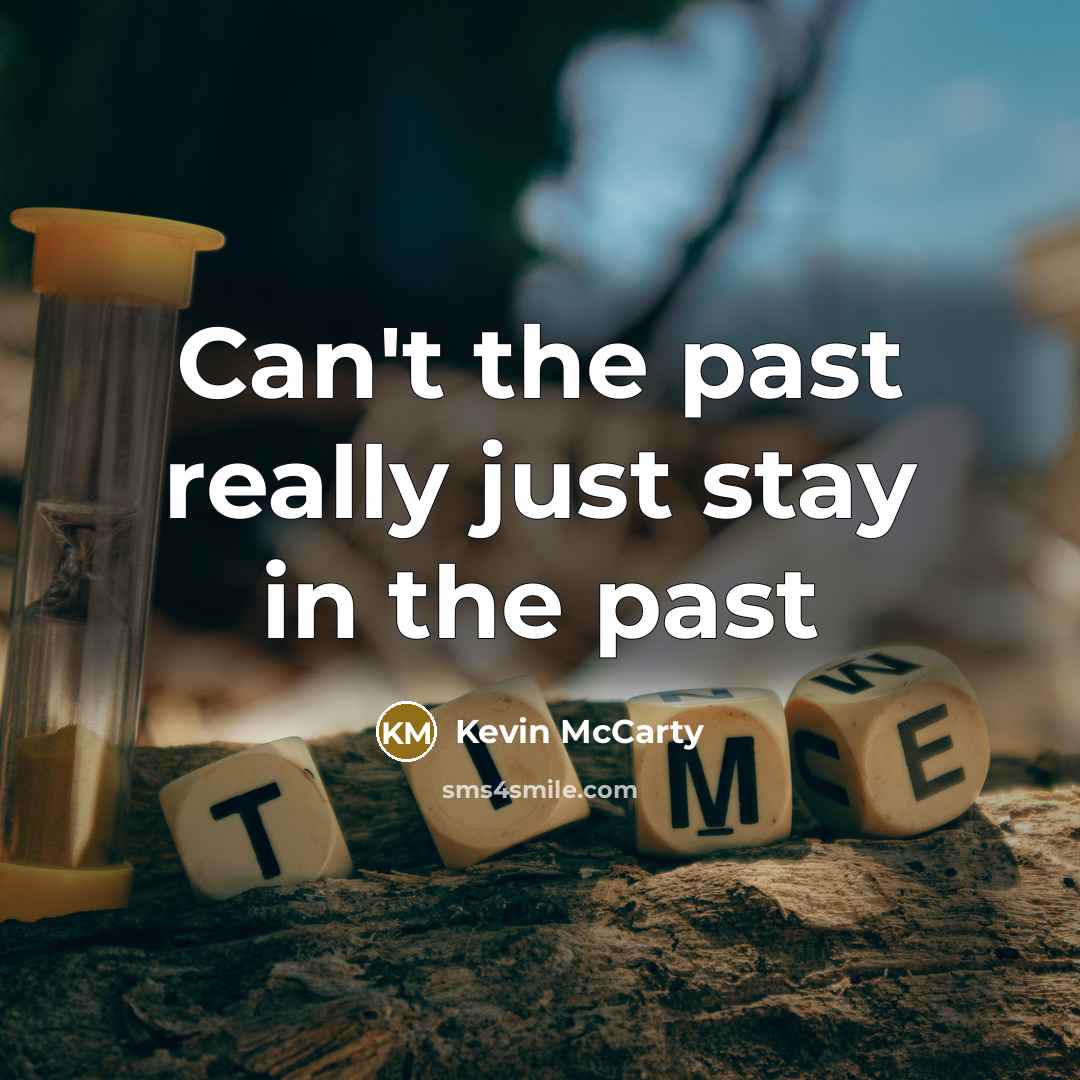“Can't the past really just stay in the past…” quote by Kevin McCarty