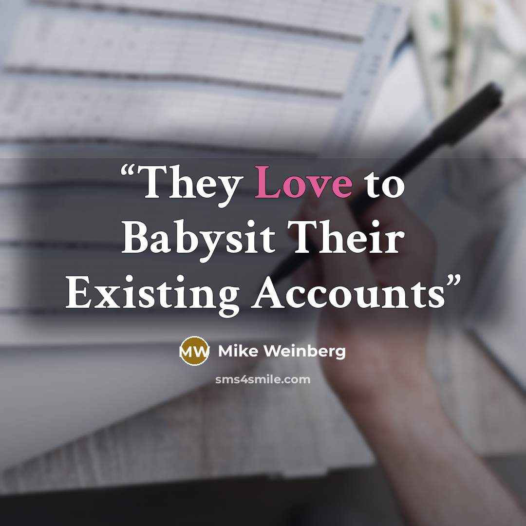 “They Love to Babysit Their Existing Accounts” quote by Mike Weinberg