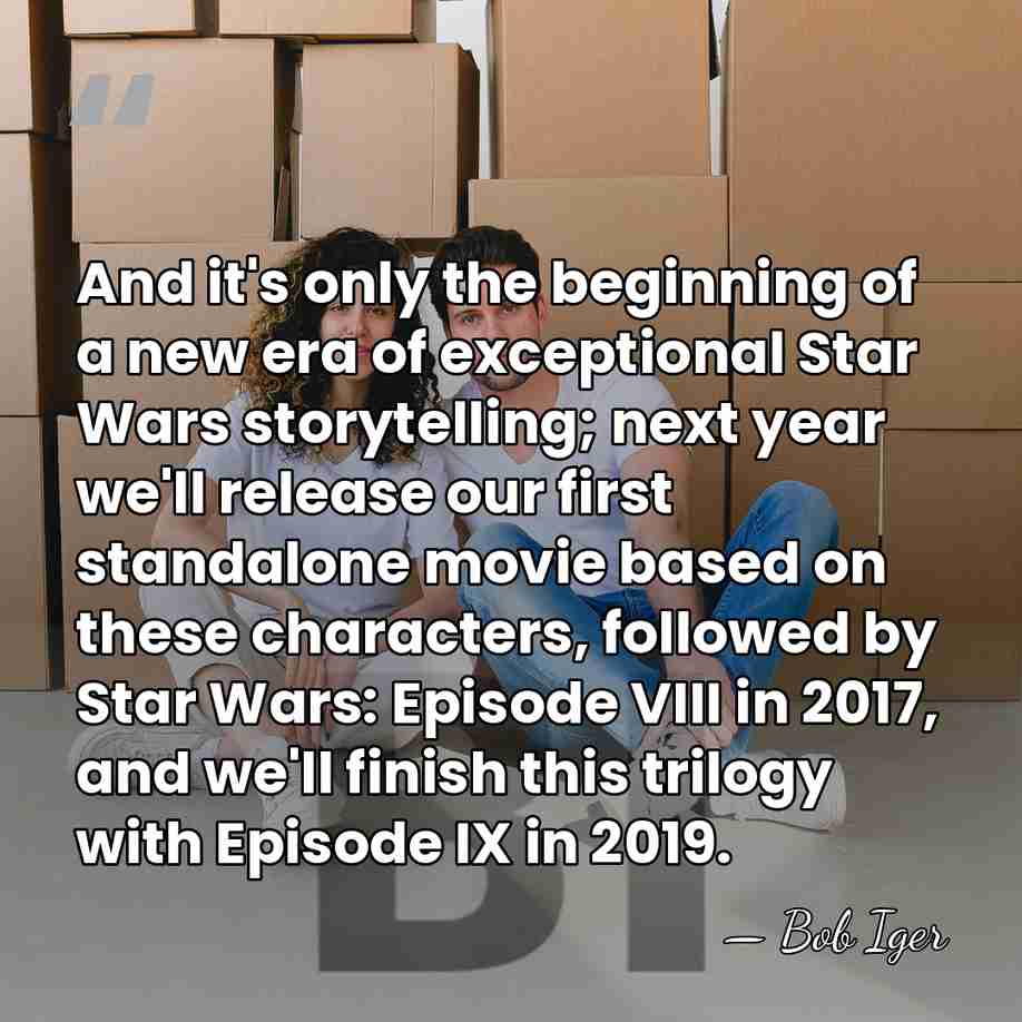 And it's only the beginning of a new era of exceptional Star&hellip; - Bob Iger