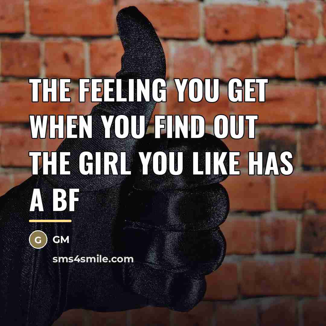 “The feeling you get when you find out the girl…” quote by GM