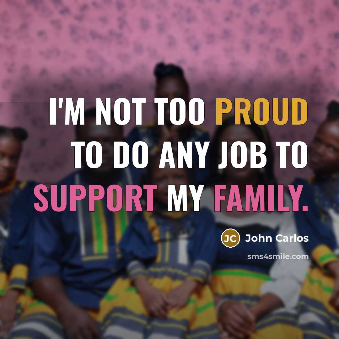 “I'm not too proud to do any job to support…” quote by John Carlos