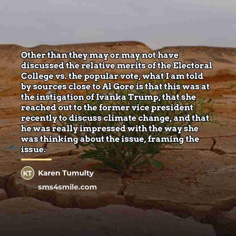 “Other than they may or may not have discussed the…” quote by Karen Tumulty