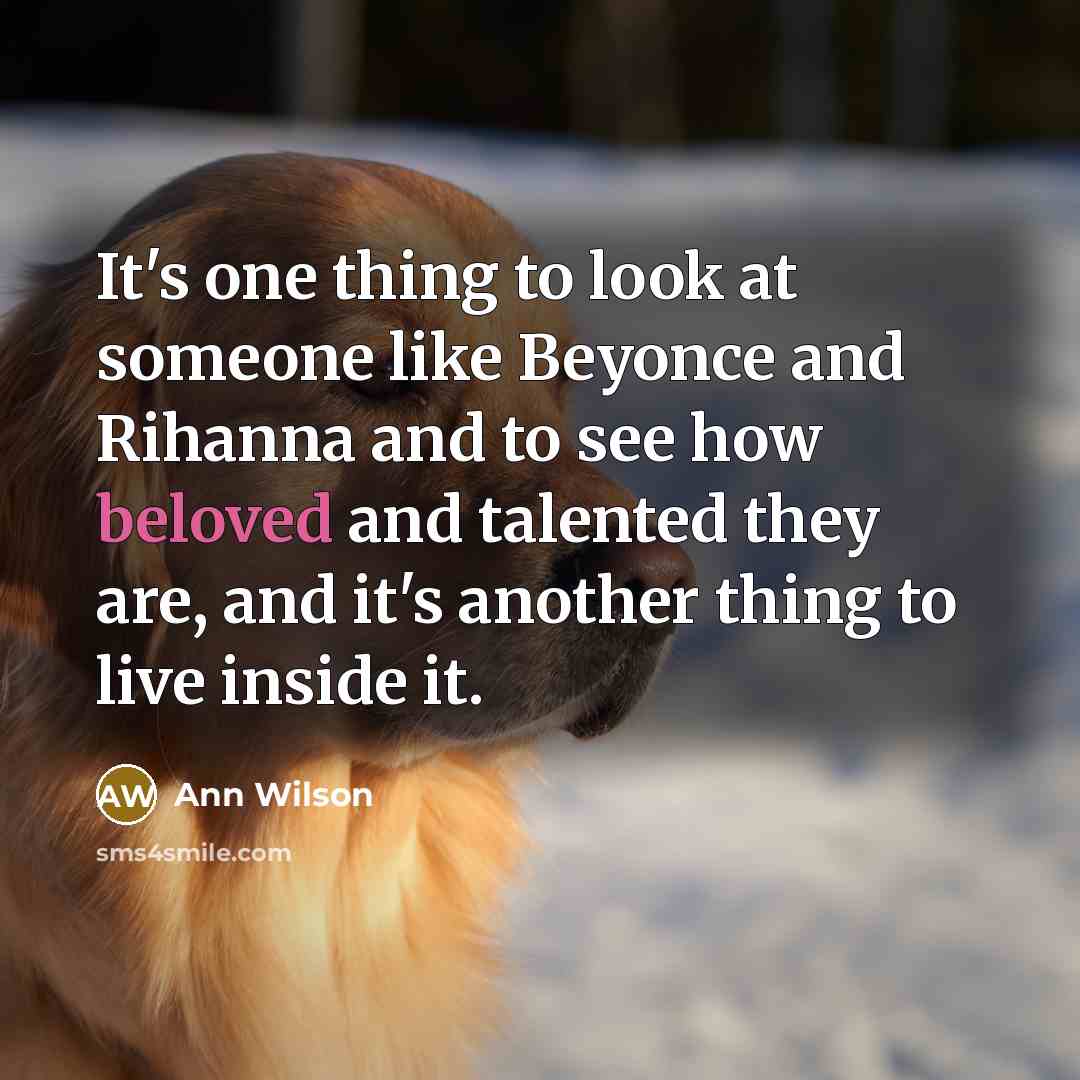 “It's one thing to look at someone like Beyonce and…” quote by Ann Wilson