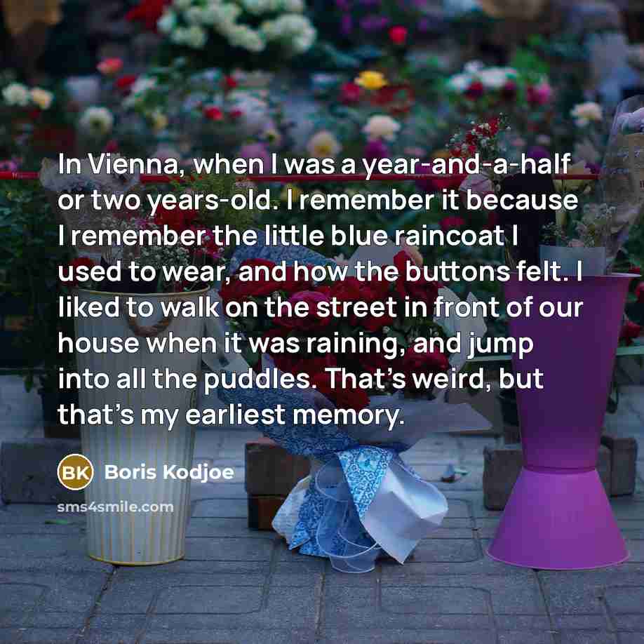 “In Vienna, when I was a year-and-a-half or two years-old.…” quote by Boris Kodjoe