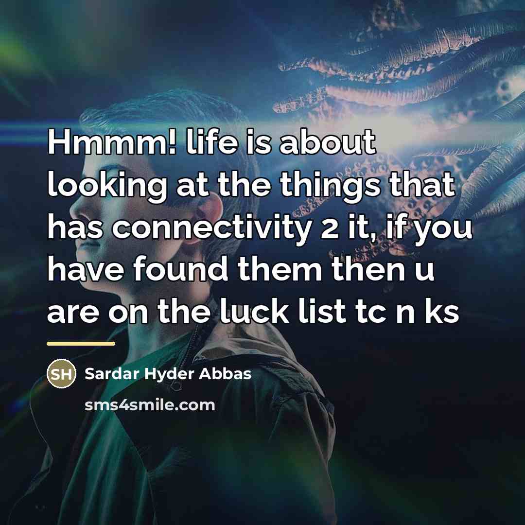 “Hmmm! life is about looking at the things that has…” quote by Sardar Hyder Abbas