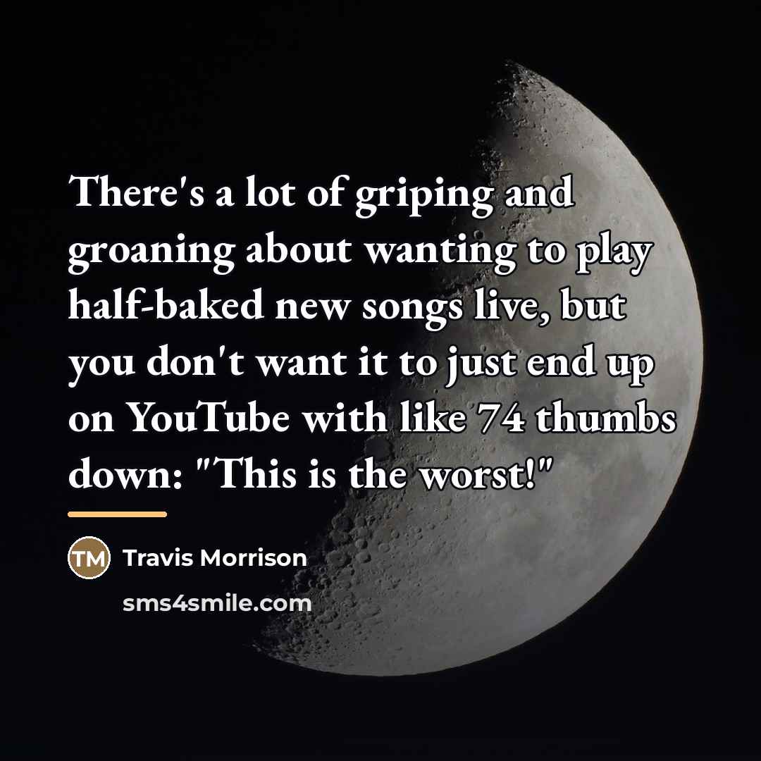 “There's a lot of griping and groaning about wanting to…” quote by Travis Morrison