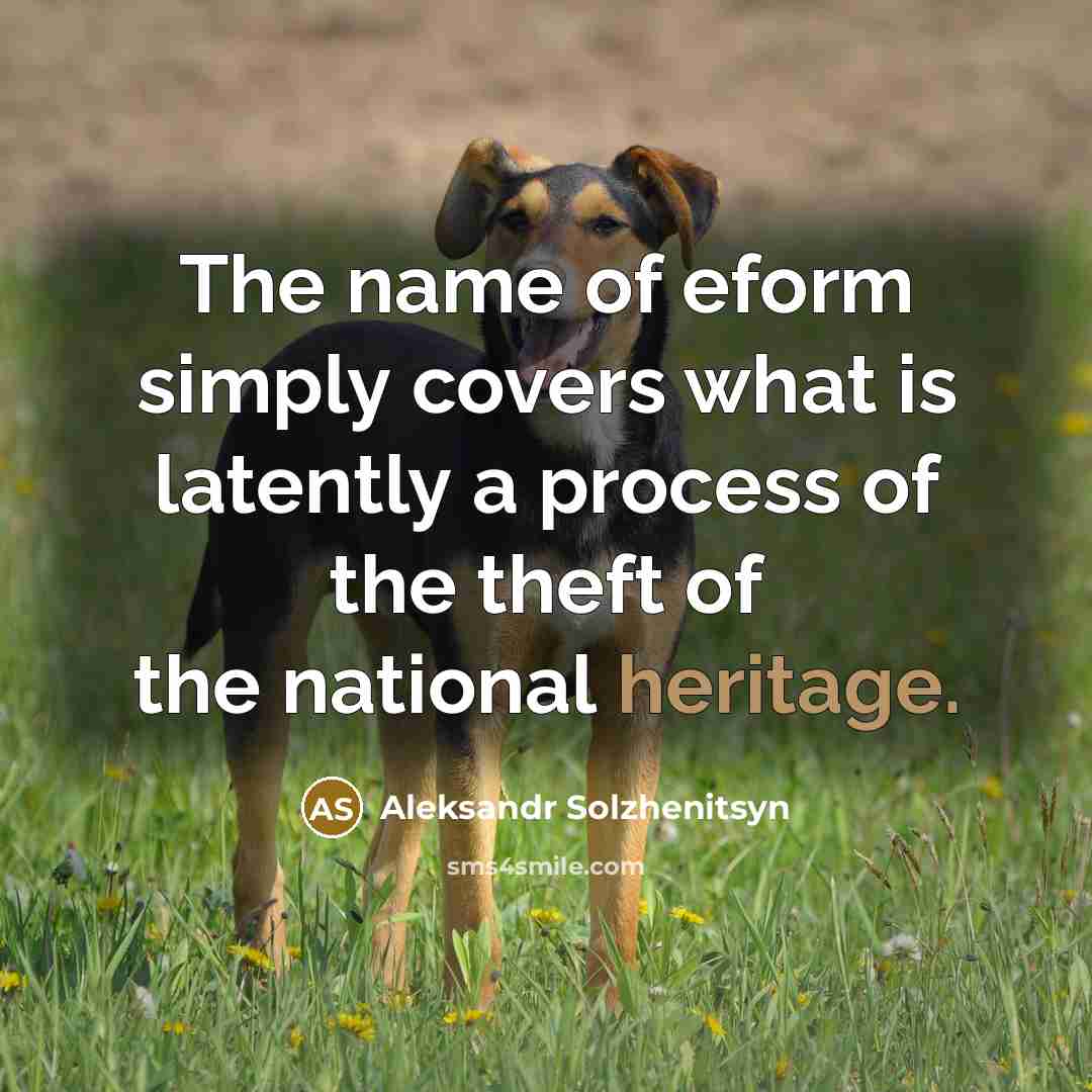 “The name of eform simply covers what is latently a…” quote by Aleksandr Solzhenitsyn