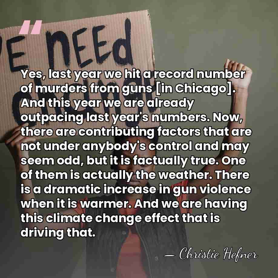 Yes, last year we hit a record number of murders from guns&hellip; - Christie Hefner