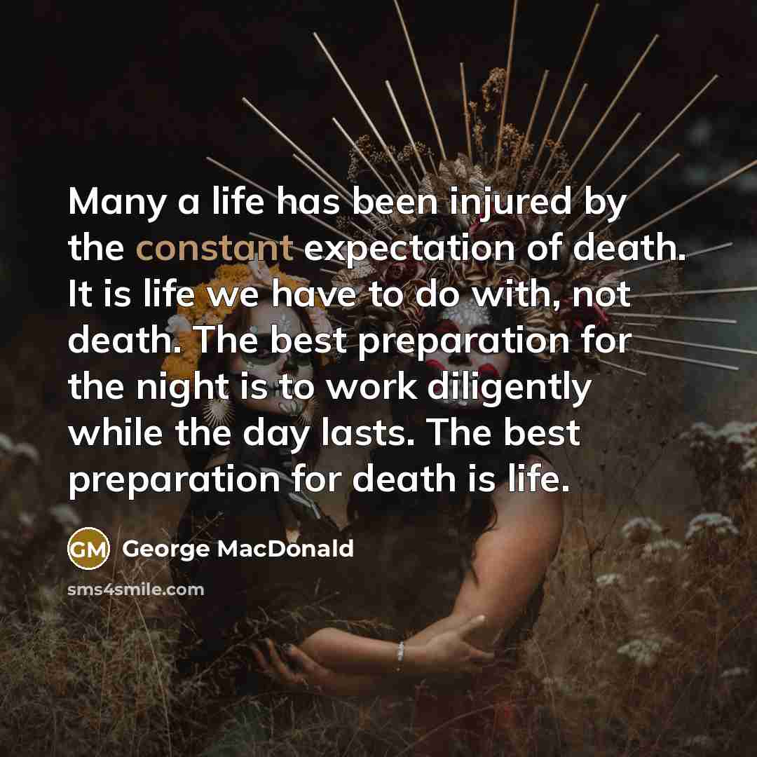 “Many a life has been injured by the constant expectation…” quote by George MacDonald