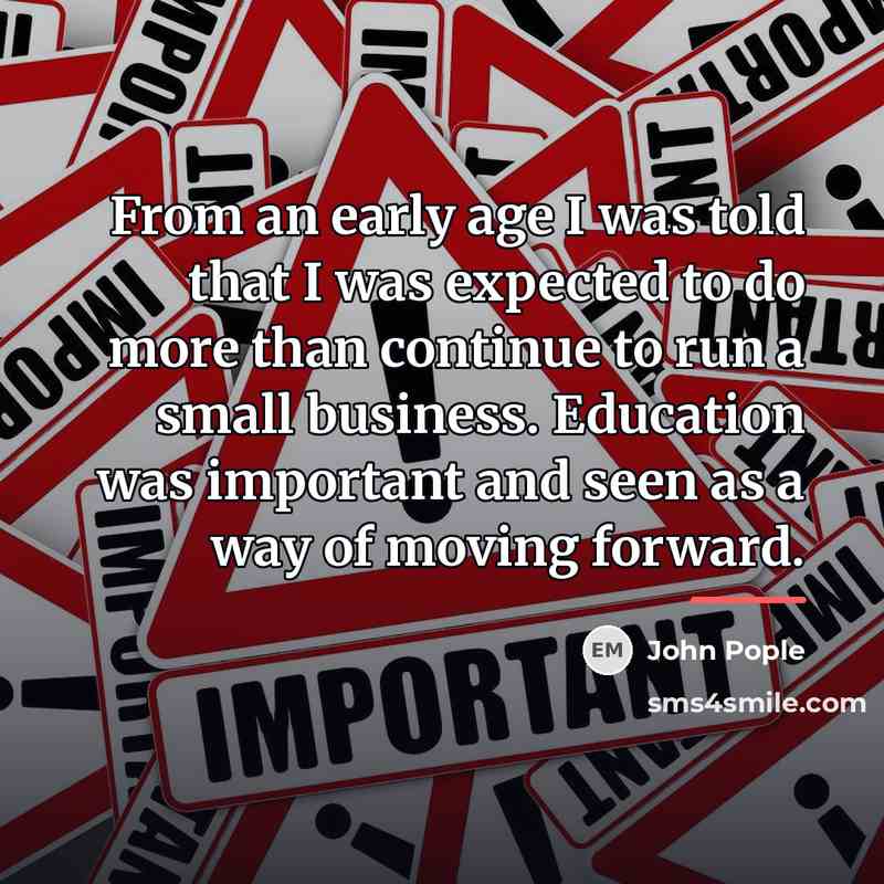 “From an early age I was told that I was…” quote by John Pople
