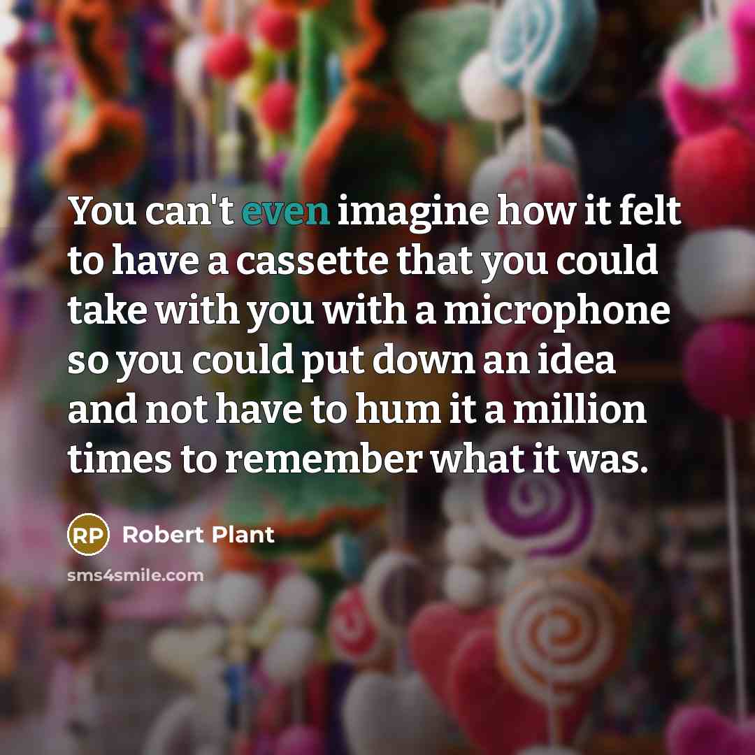 “You can't even imagine how it felt to have a…” quote by Robert Plant