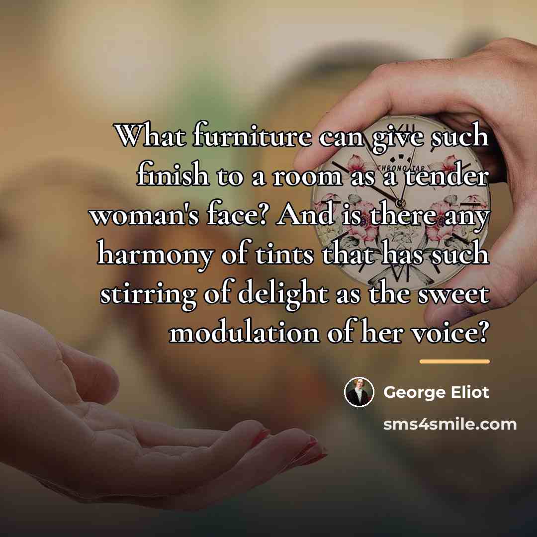 “What furniture can give such finish to a room as…” quote by George Eliot