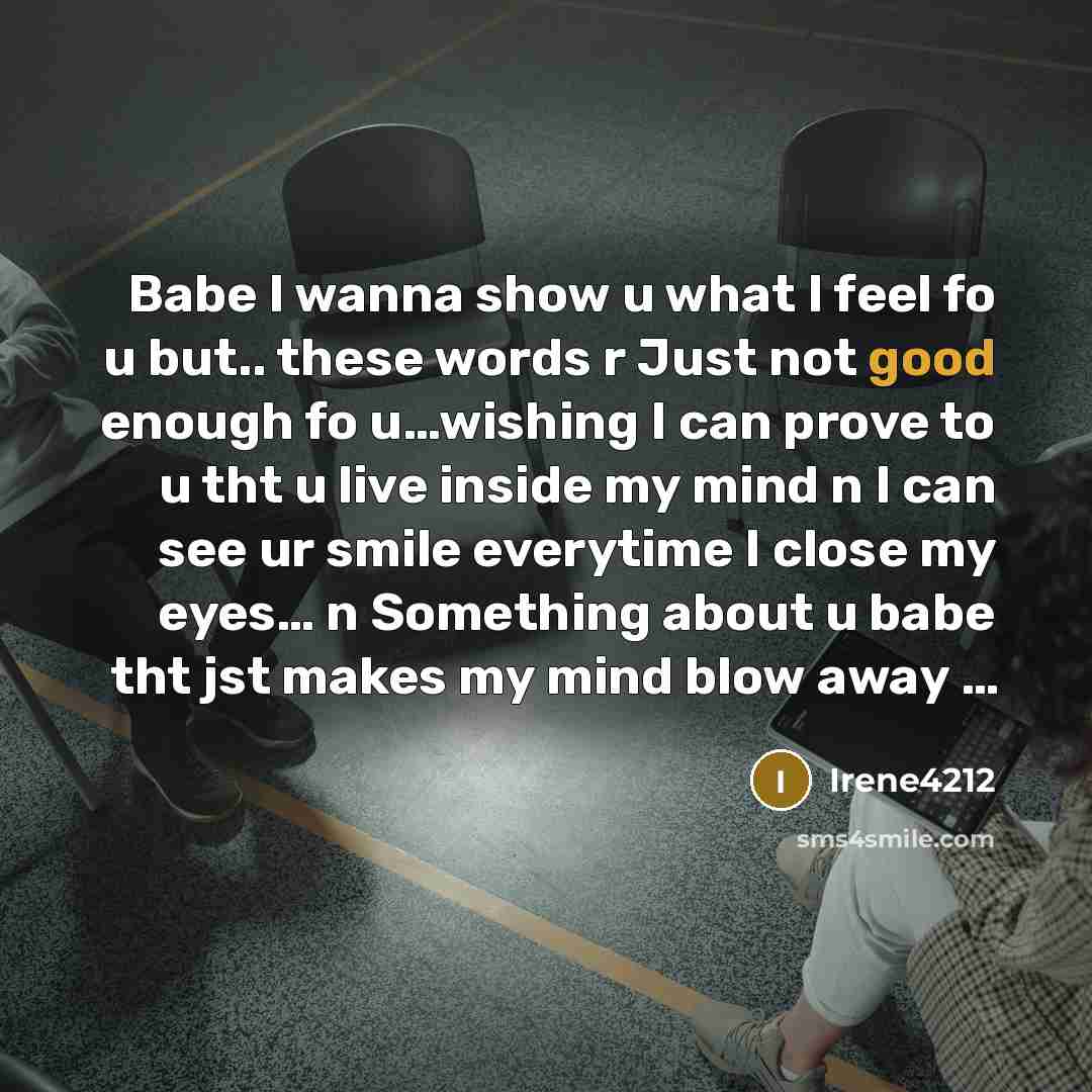 “Babe I wanna show u what I feel fo u…” quote by Irene4212