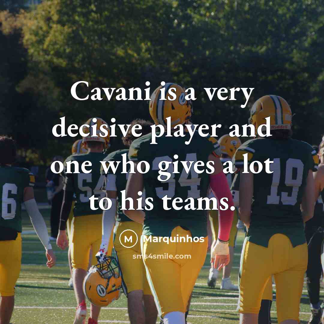 “Cavani is a very decisive player and one who gives…” quote by Marquinhos