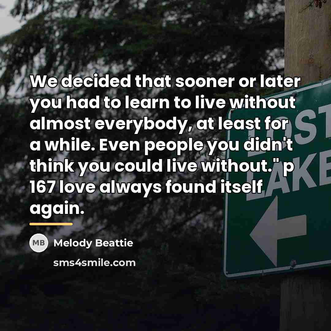 “We decided that sooner or later you had to learn…” quote by Melody Beattie