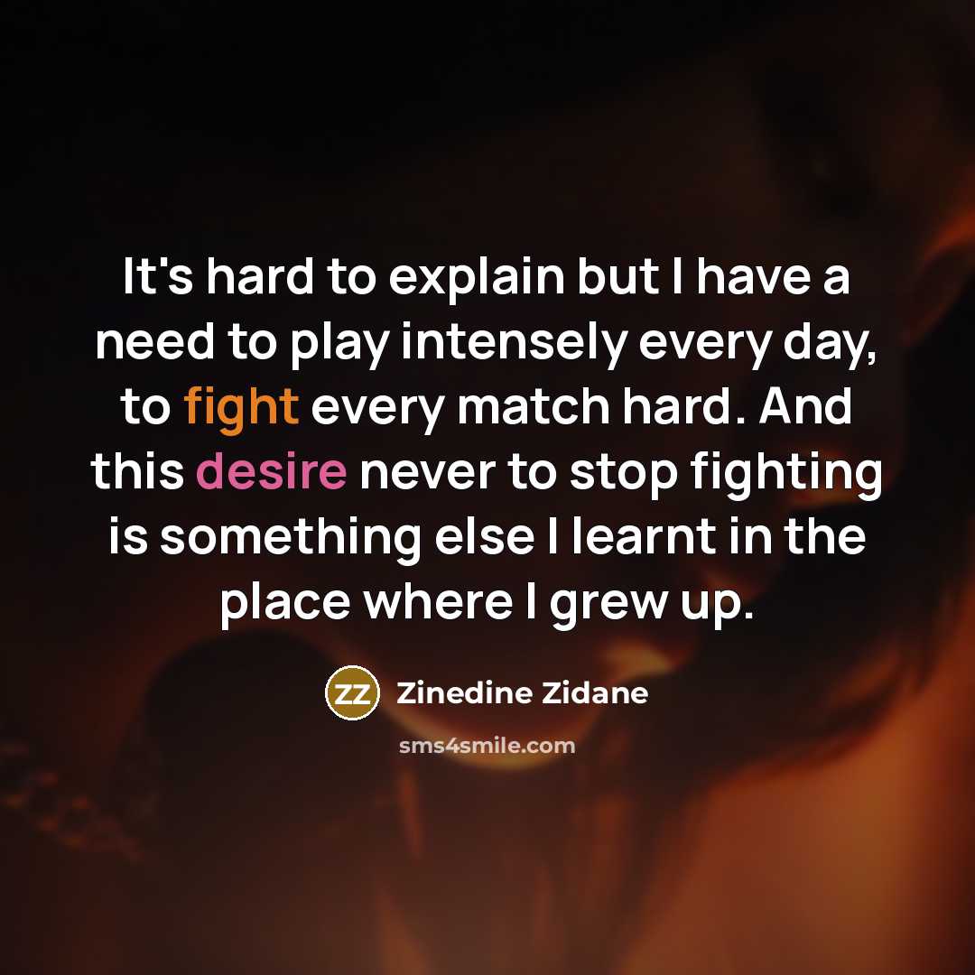 “It's hard to explain but I have a need to…” quote by Zinedine Zidane
