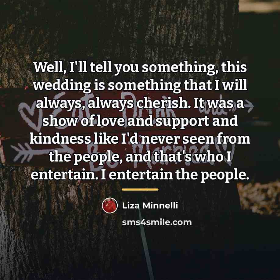 “Well, I'll tell you something, this wedding is something that…” quote by Liza Minnelli