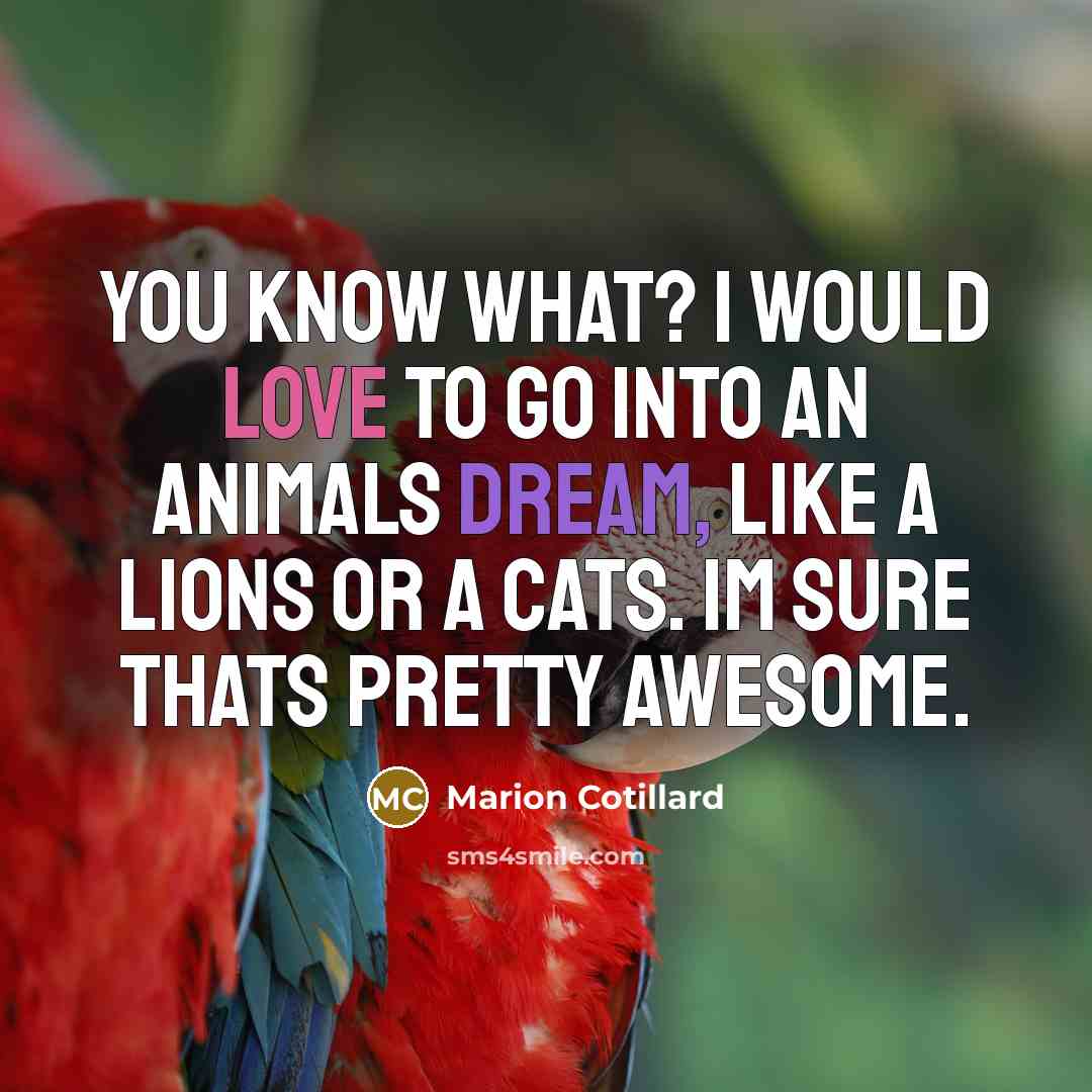 “You know what? I would love to go into an…” quote by Marion Cotillard