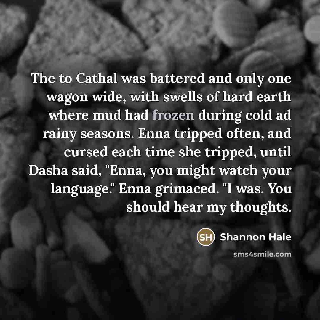 “The to Cathal was battered and only one wagon wide,…” quote by Shannon Hale