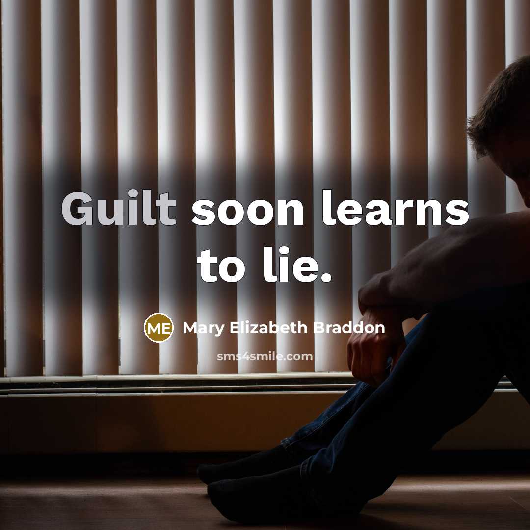 “Guilt soon learns to lie.…” quote by Mary Elizabeth Braddon