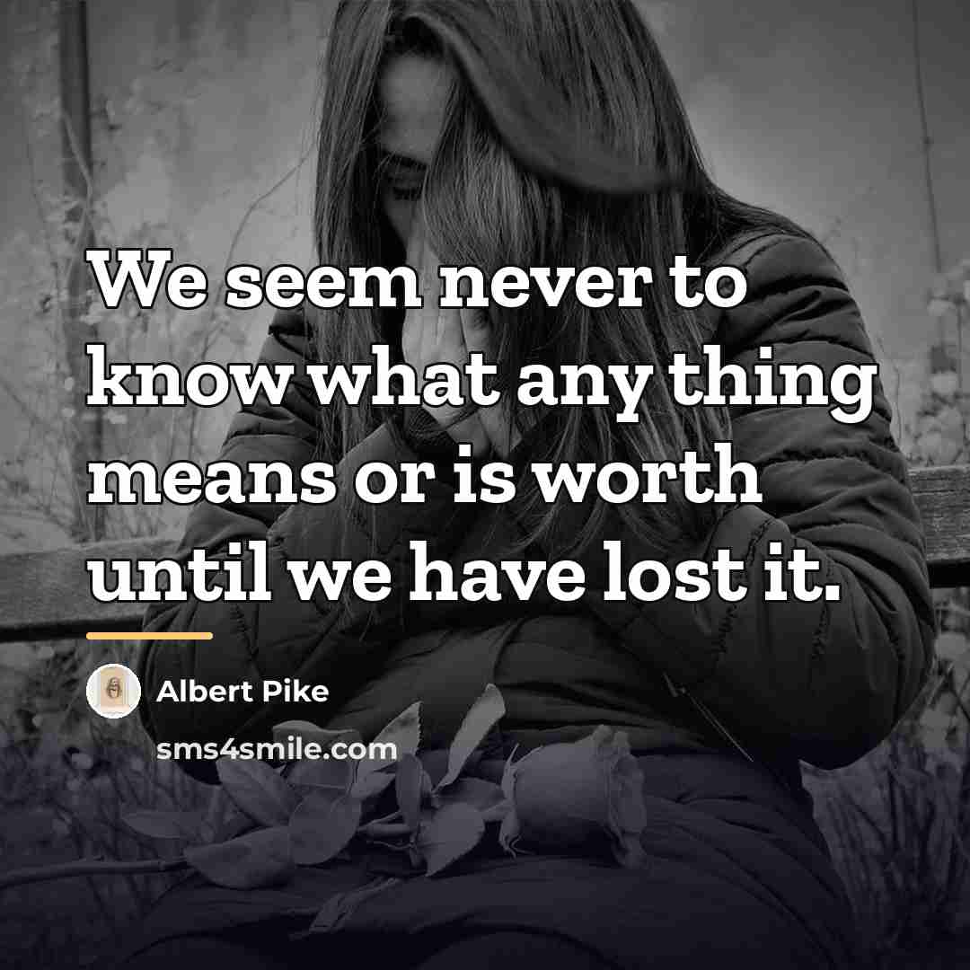 “We seem never to know what any thing means or…” quote by Albert Pike