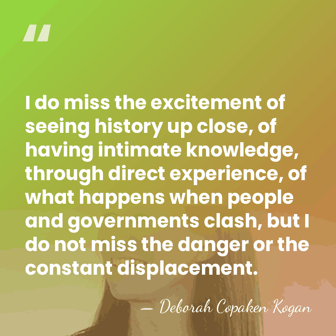 I do miss the excitement of seeing history up close, of having&hellip; - Deborah Copaken Kogan
