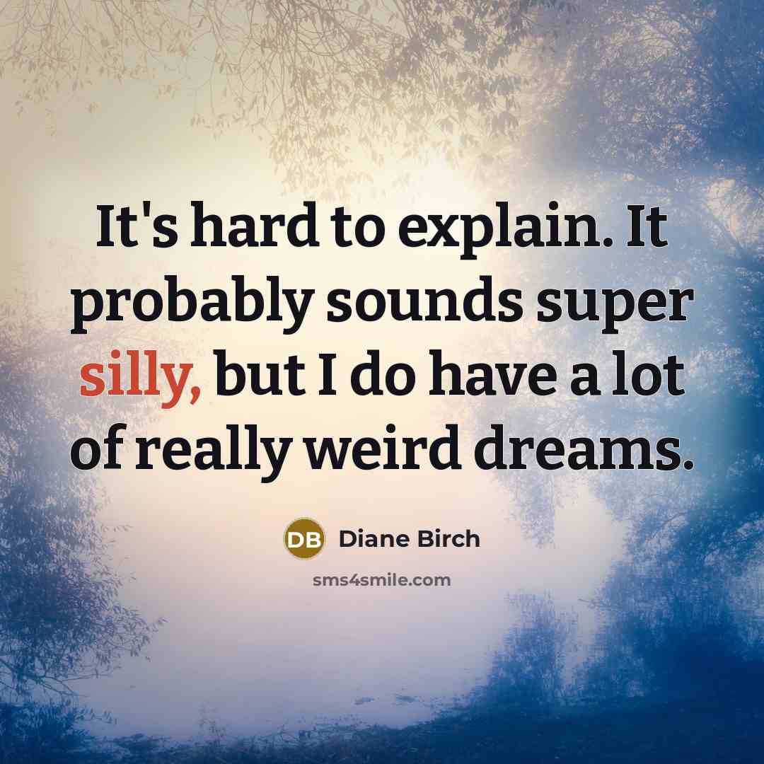 “It's hard to explain. It probably sounds super silly, but…” quote by Diane Birch