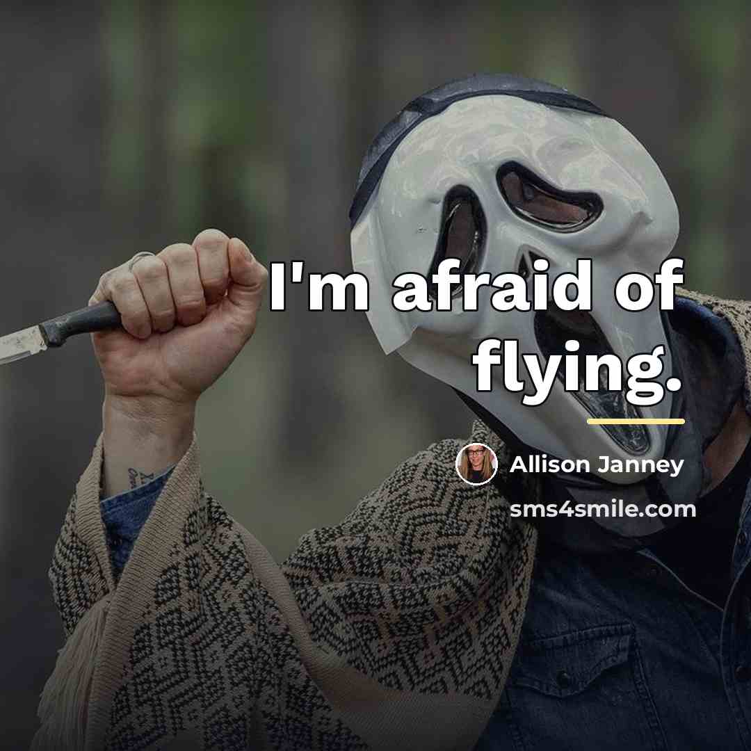 “I'm afraid of flying.…” quote by Allison Janney