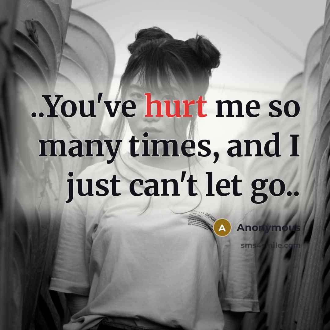 “..You've hurt me so many times, and I just can't…” quote by Anonymous