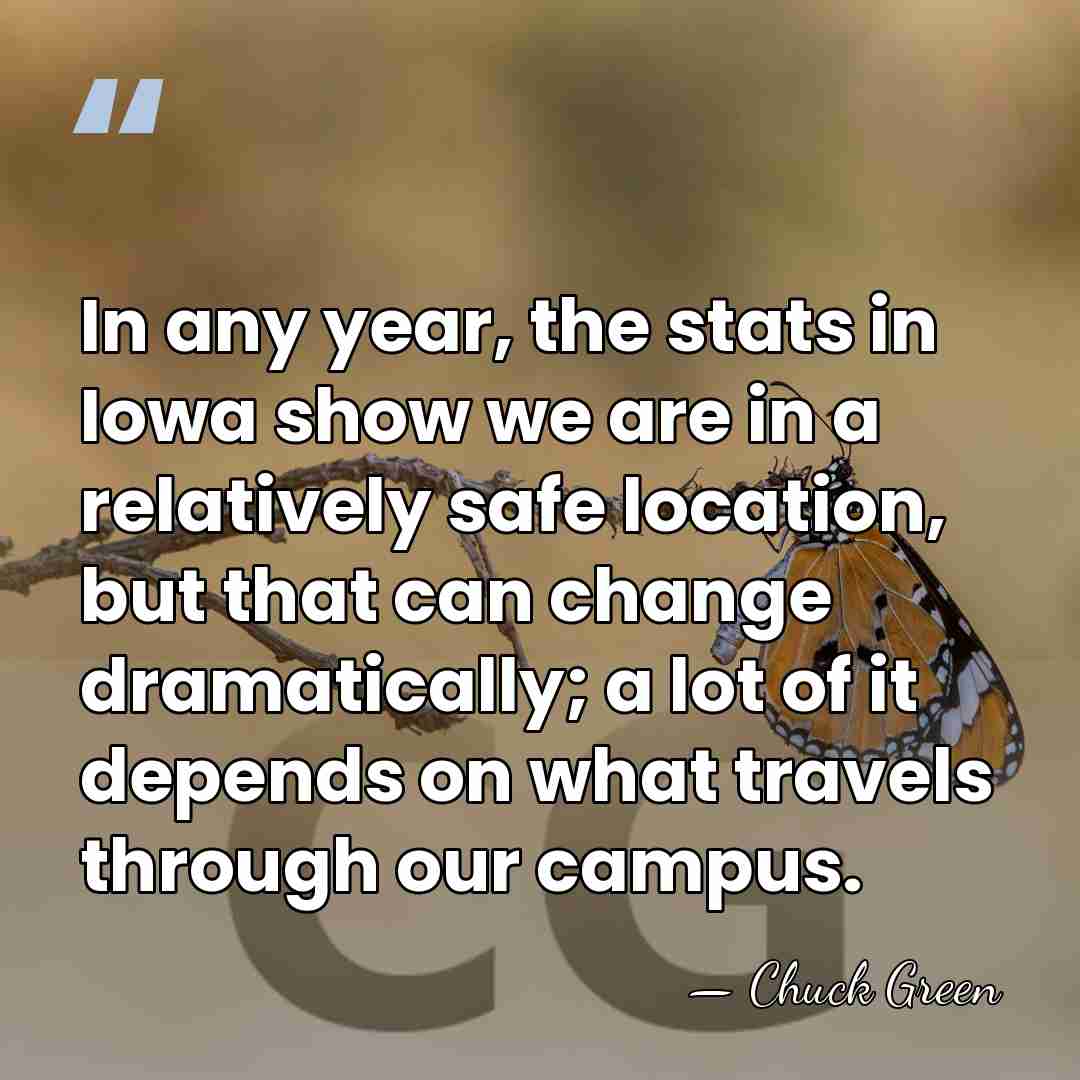 In any year, the stats in Iowa show we are in a&hellip; - Chuck Green