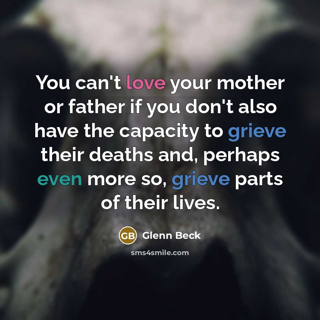 “You can't love your mother or father if you don't…” quote by Glenn Beck