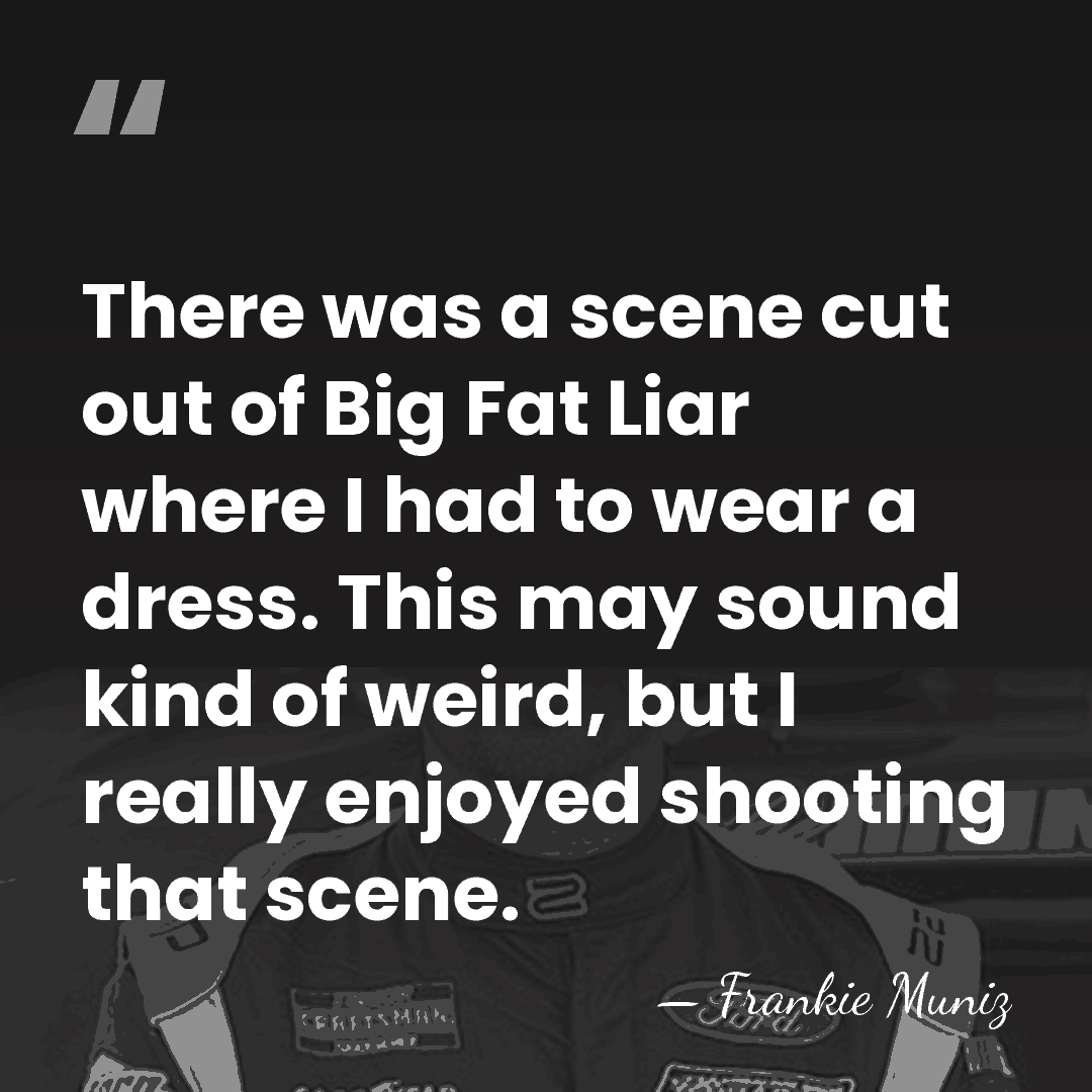 There was a scene cut out of Big Fat Liar where I&hellip; - Frankie Muniz
