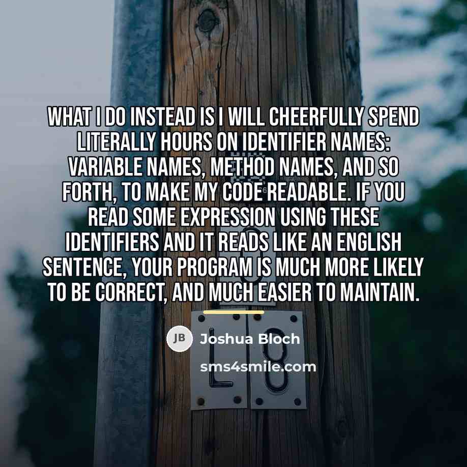 “What I do instead is I will cheerfully spend literally…” quote by Joshua Bloch