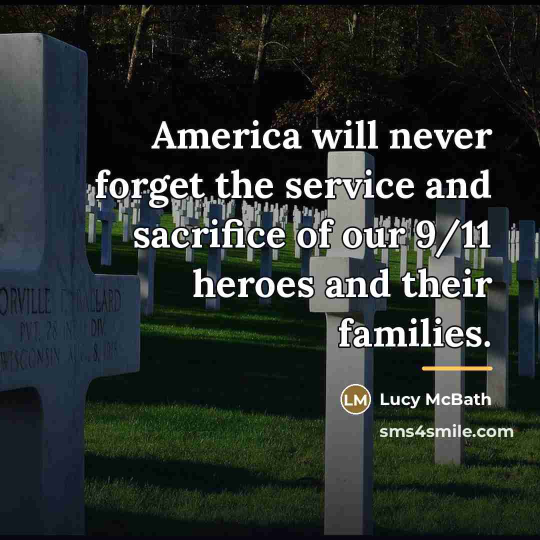 “America will never forget the service and sacrifice of our…” quote by Lucy McBath