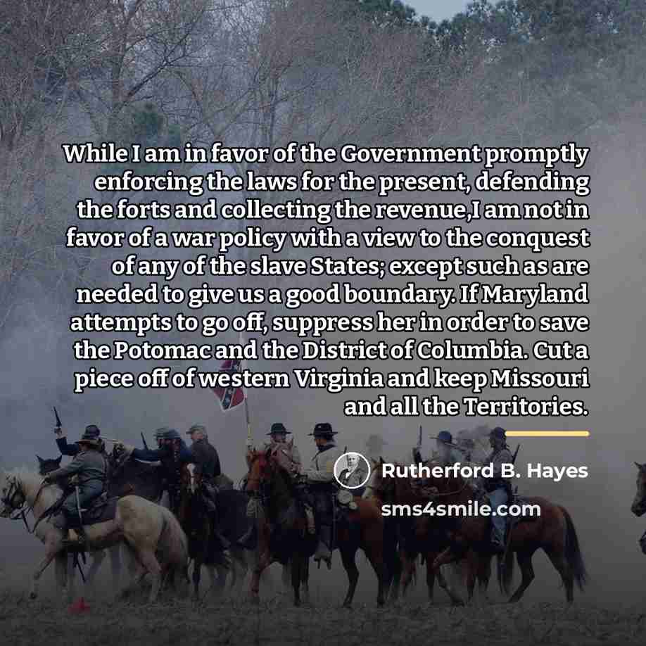 “While I am in favor of the Government promptly enforcing…” quote by Rutherford B. Hayes