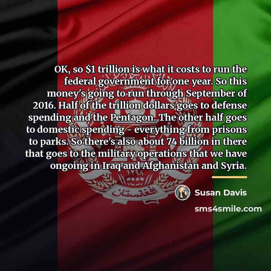 “OK, so $1 trillion is what it costs to run…” quote by Susan Davis